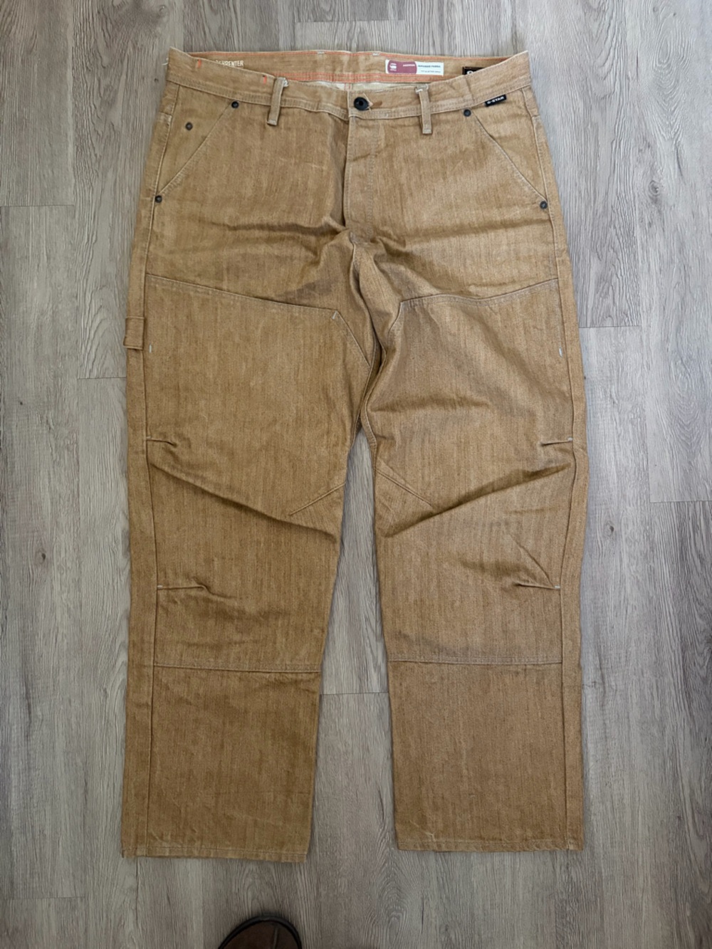 G-Star Men’s Corduroy Work Pants in Tan Brown